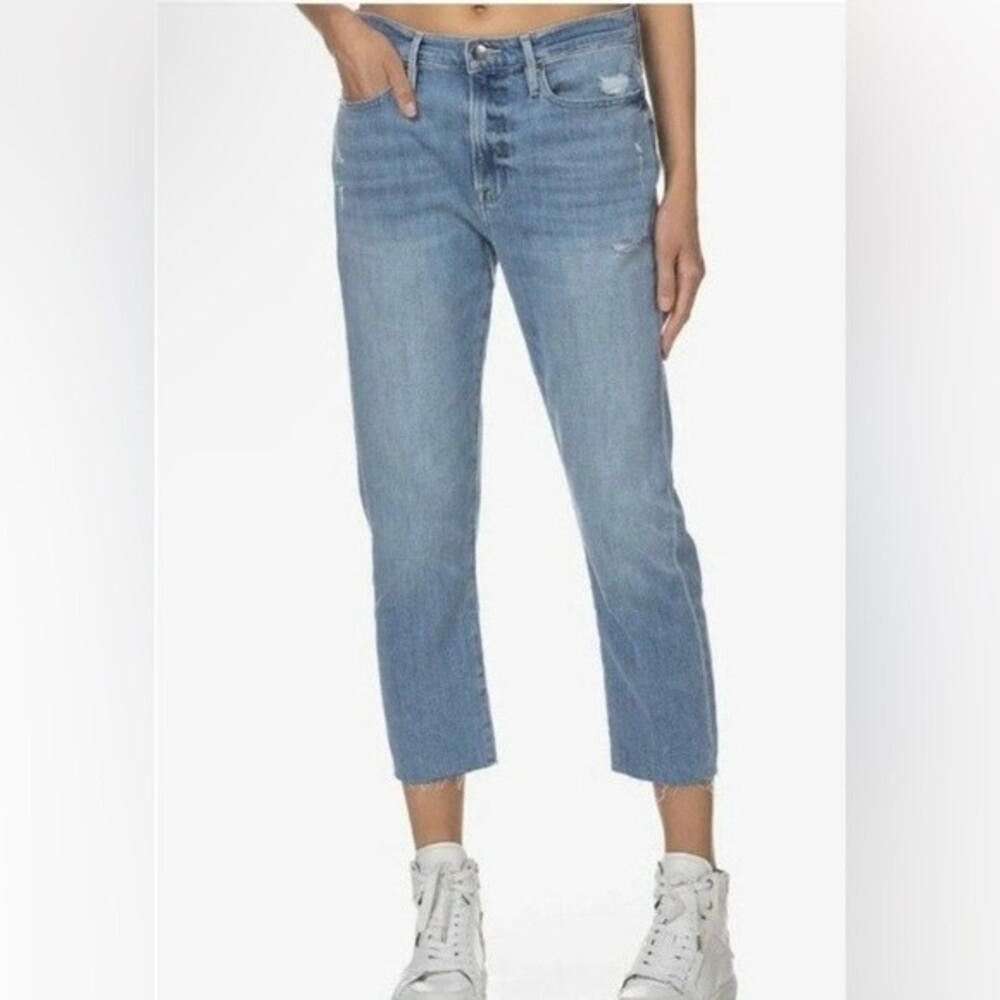 FRAME DENIM LE BEAU LOOSE FIT CROPPED JEANS in WALDEN ROCK, Size‎ 27